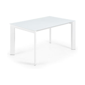 Kave Home Axis eettafel uitschuifbaar 140/200x90 cm Wit