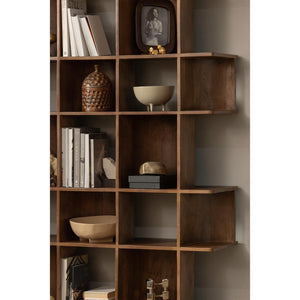 WOOOD Sinne boekenkast mangohout walnoot