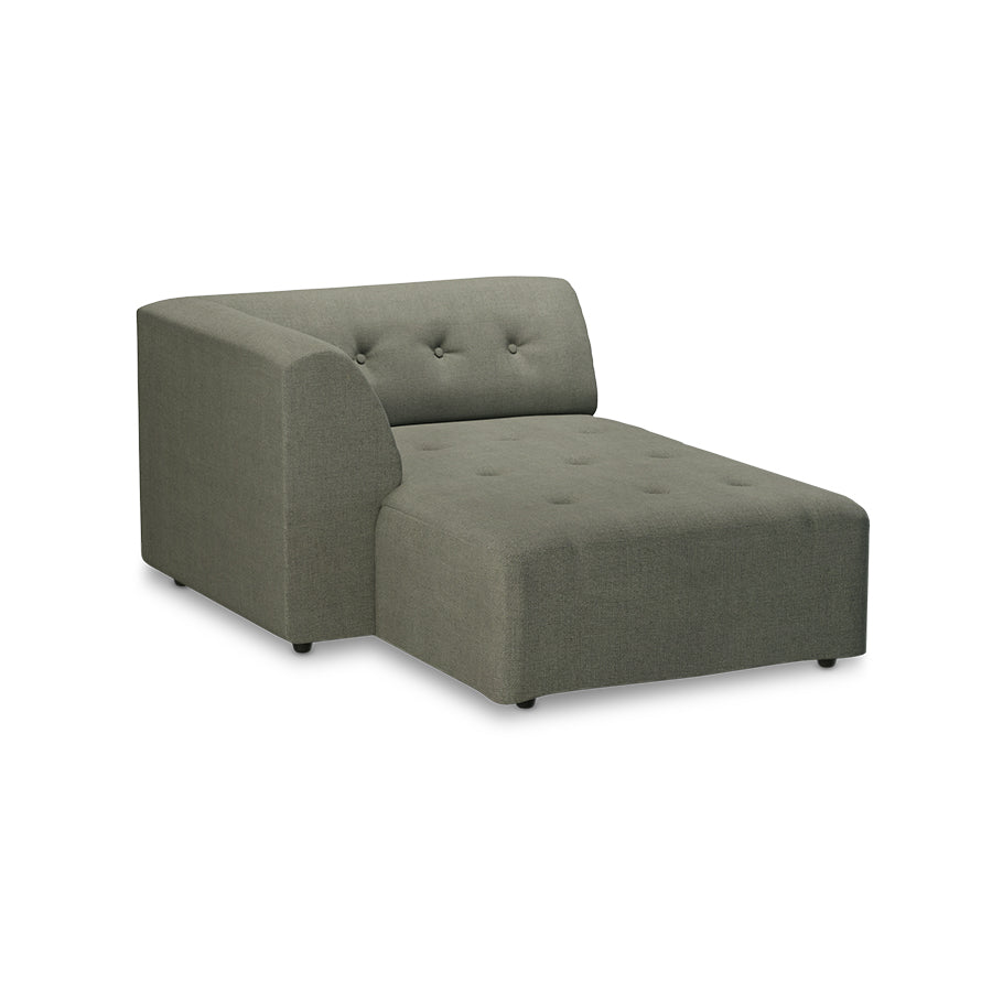 HKliving Vint bank left divan Linen Army Green