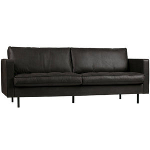 WOOOD Rodeo Classic 2,5-zits bank eco-leer Zwart