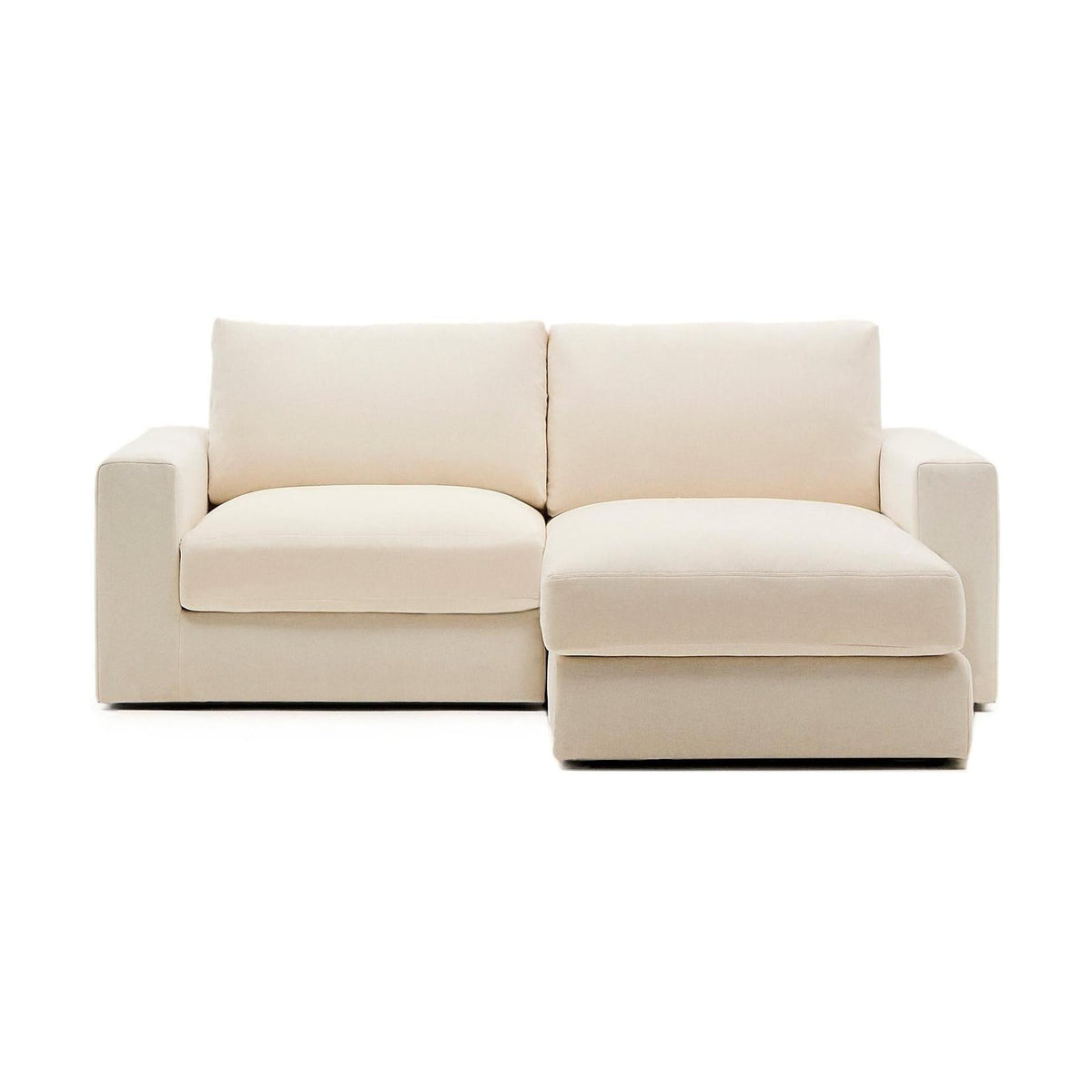Kave Home Alea 3-zitsbank met chaise longue rechts Ecru