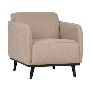 WOOOD Statement fauteuil met arm Bouclé Beige