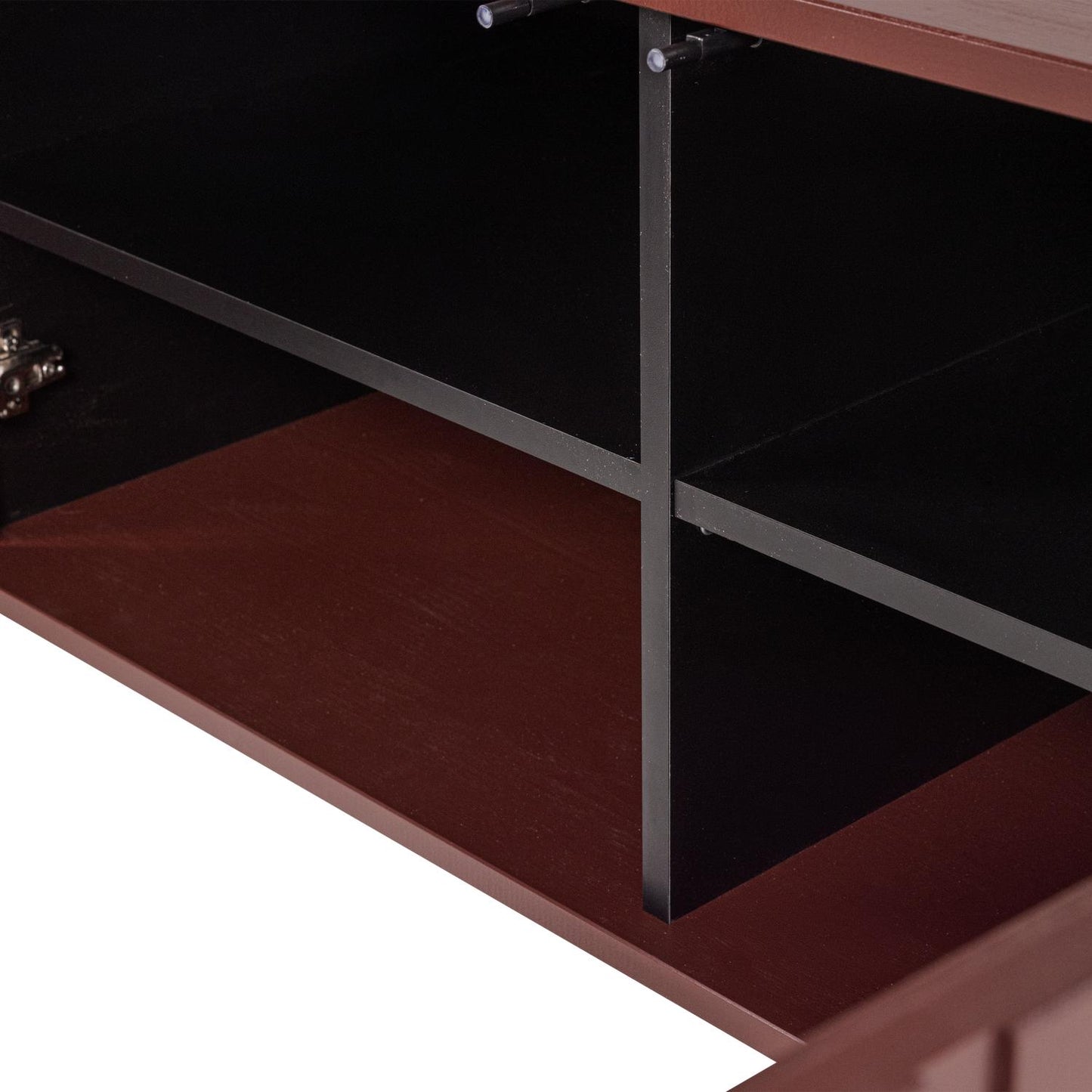 WOOOD New Gravure tv-meubel 100 cm Bordeauxrood