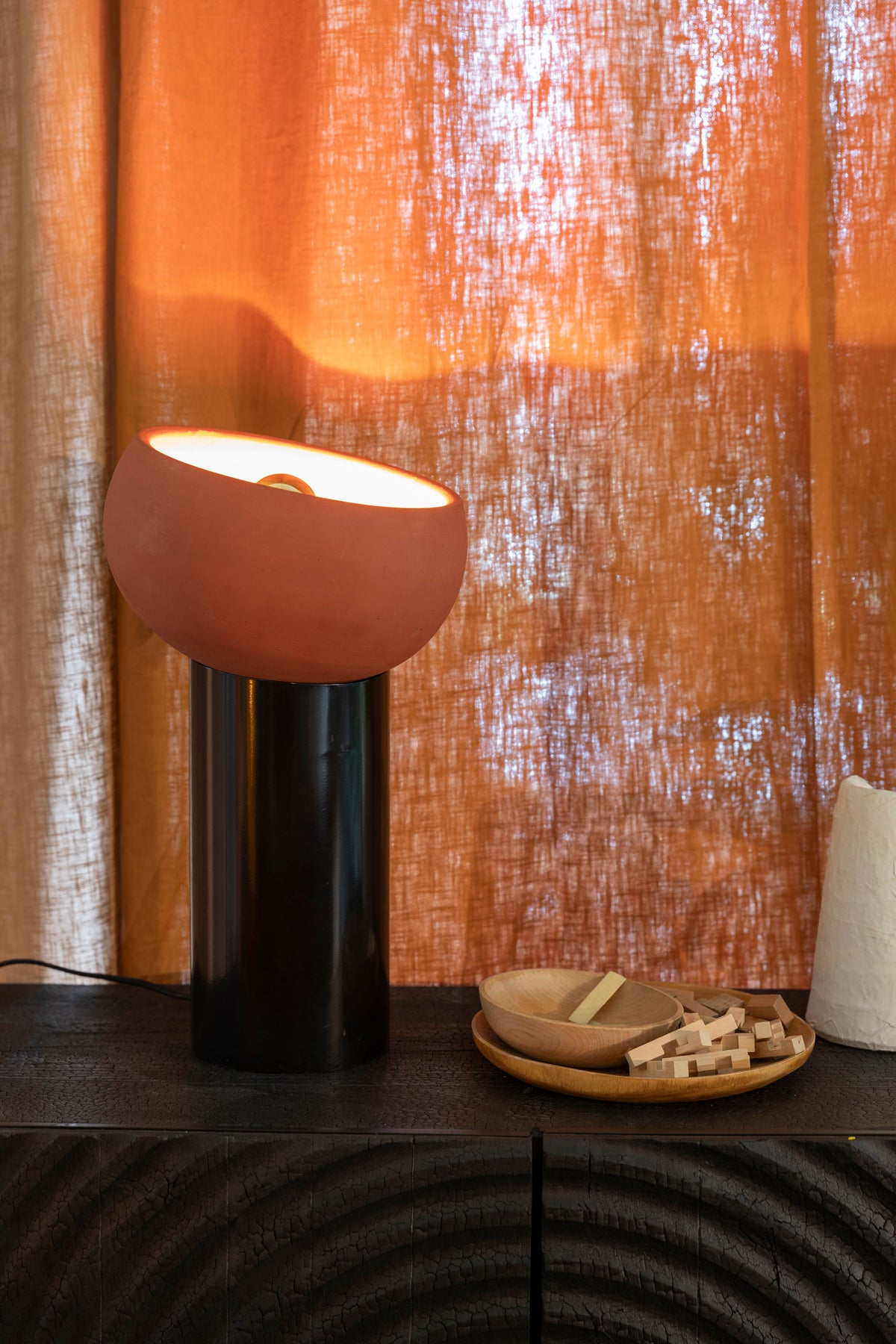 Dutchbone Zahra tafellamp Terracotta