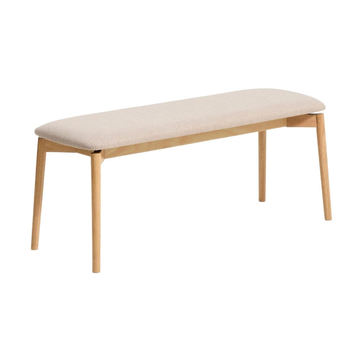 Kave Home Evera eetkamerbank chenille Grey/Beige