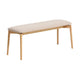 Kave Home Evera eetkamerbank chenille Grey/Beige