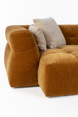 Dutchbone Hodge bank Chaise Longue links Okergeel