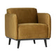 WOOOD Statement fauteuil met arm Velvet Honinggeel