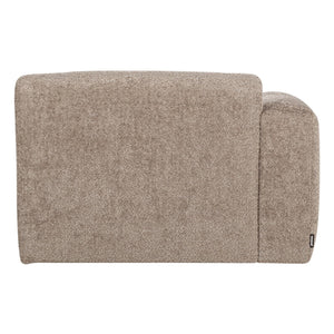 WOOOD Mojo Base chaise longue bank arm links wollig Donkerzand