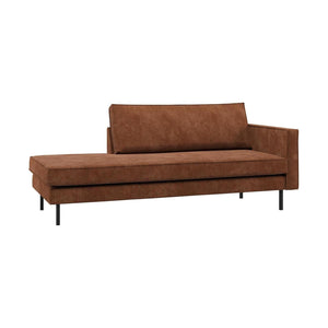 WOOOD Rodeo daybed rechts ribstof Roestbruin