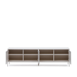 Kave Home Vedrana tv-meubel 3 deuren Wit