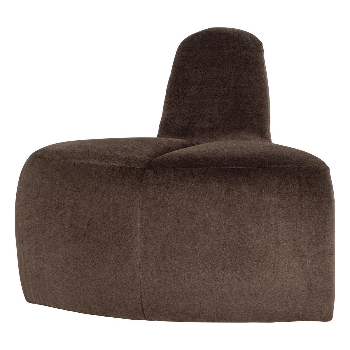 WOOOD Mojo eetbank hoek rond rugleuning velvet Bruin