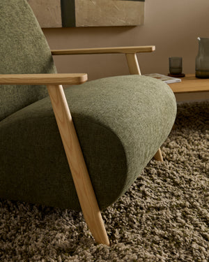 Kave Home Meghan fauteuil Groen naturel