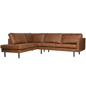 WOOOD Rodeo hoekbank links ecoleer Cognac