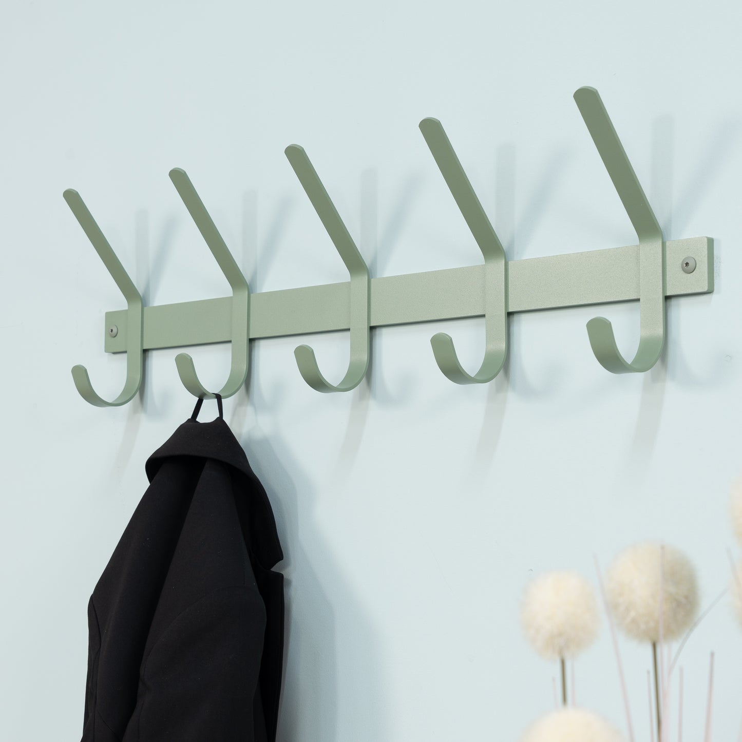 Spinder Design Dexter 5 wandkapstok Dusty Green