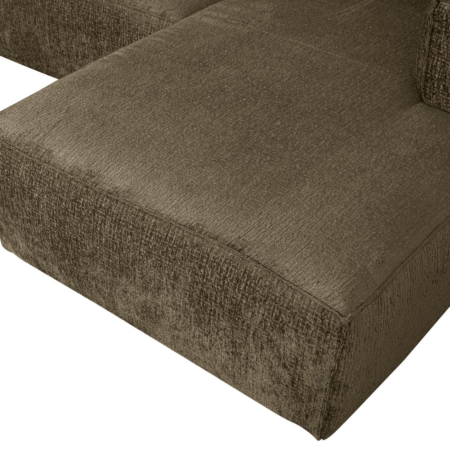 WOOOD Bean hoekbank rechts Structure Velvet Moss