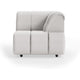HKliving Wave bank right high arm Corduroy Rib Cream