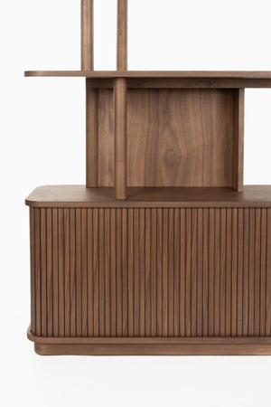 Zuiver Barbier boekenkast Walnoot