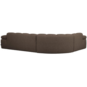 WOOOD Mojo hoekbank links bouclé bruin melange