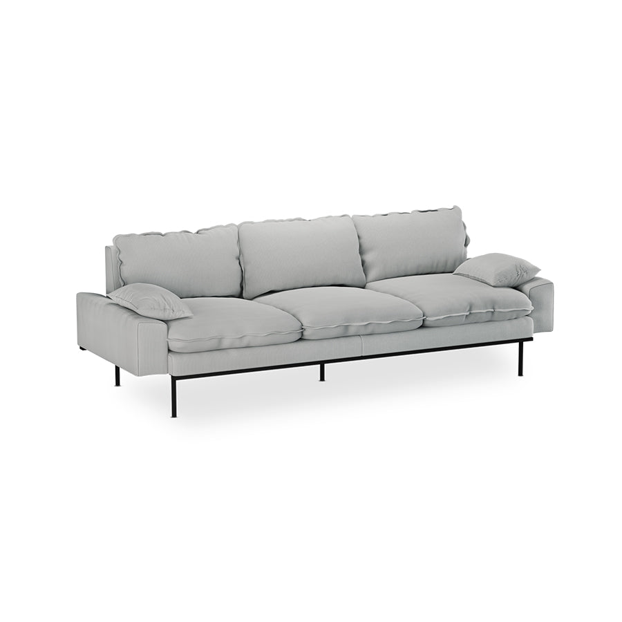 HKliving Retro 4-zitsbank Corduroy Rib Cream