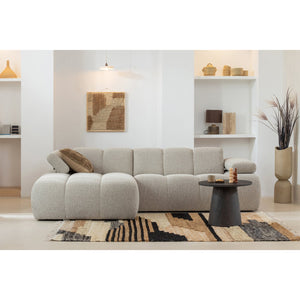 WOOOD Mojo chaise longue bank links bouclé Beige Melange