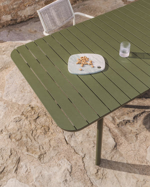 Kave Home Izola tuintafel uitschuifbaar rechthoek 185x100 cm Green