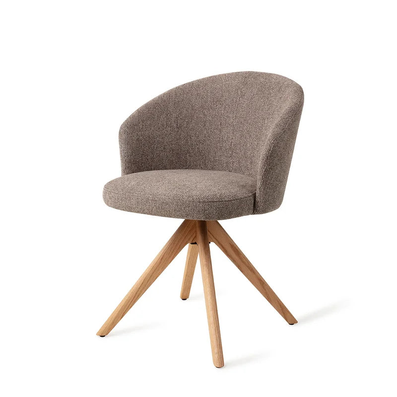 Tweedekansje Jesper Home Niimi eetkamerstoel revolve oak Saving Greige