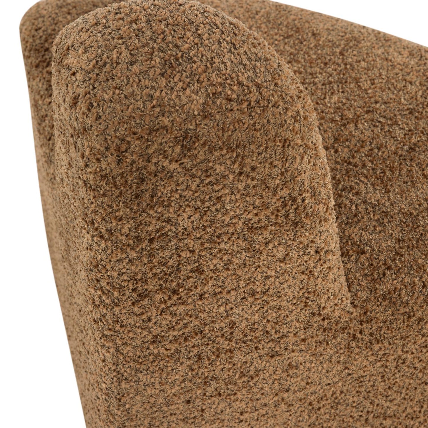 WOOOD Mojo Base eetbank hoek rond rugleuning wollig Honinggeel