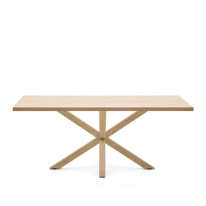 Kave Home Argo eettafel rechthoek 200x100 cm Natural/Natural