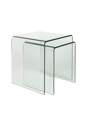 Dutchbone Vetro bijzettafel set van 2 Transparant