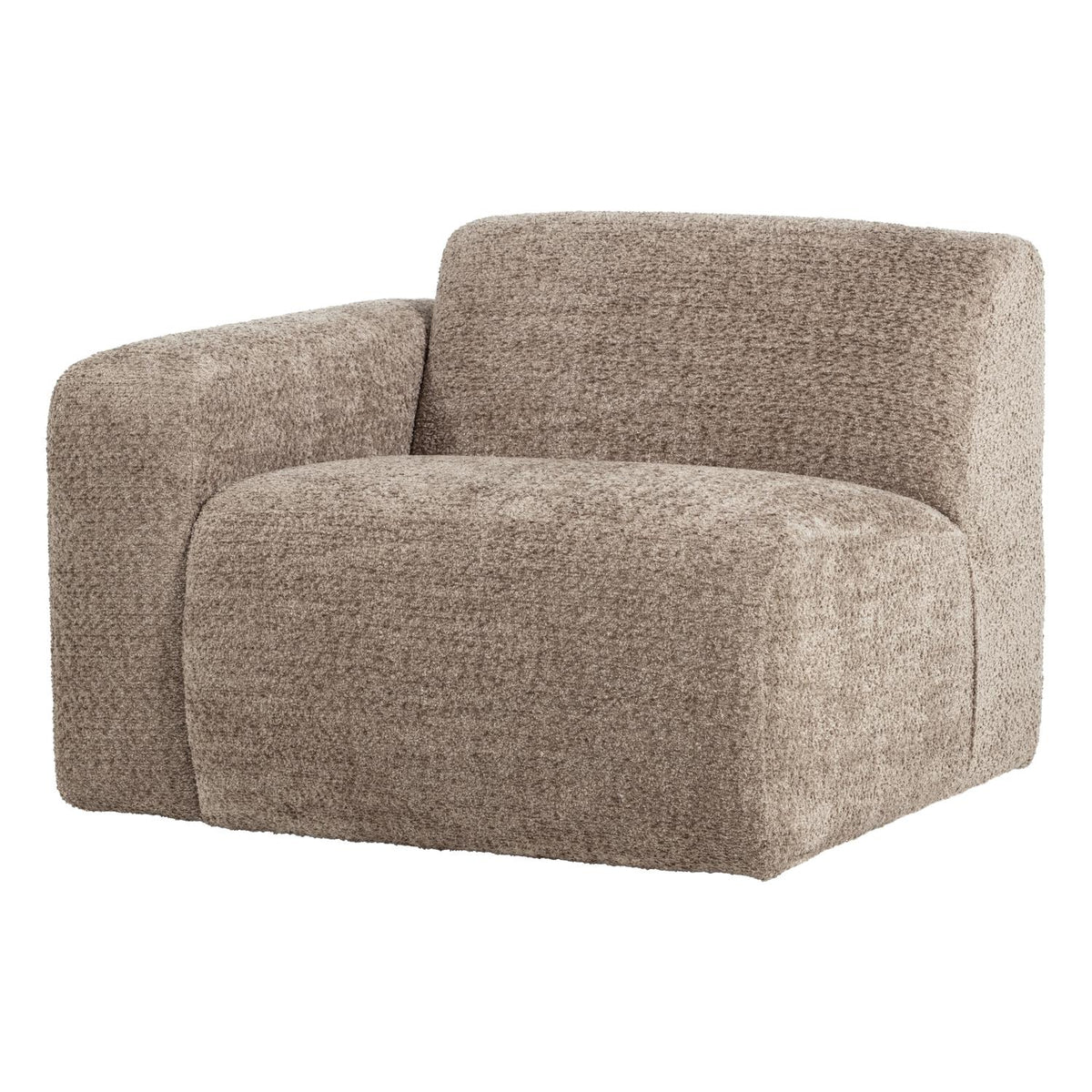 WOOOD Mojo Base 1-zits element arm links wollig Donkerzand
