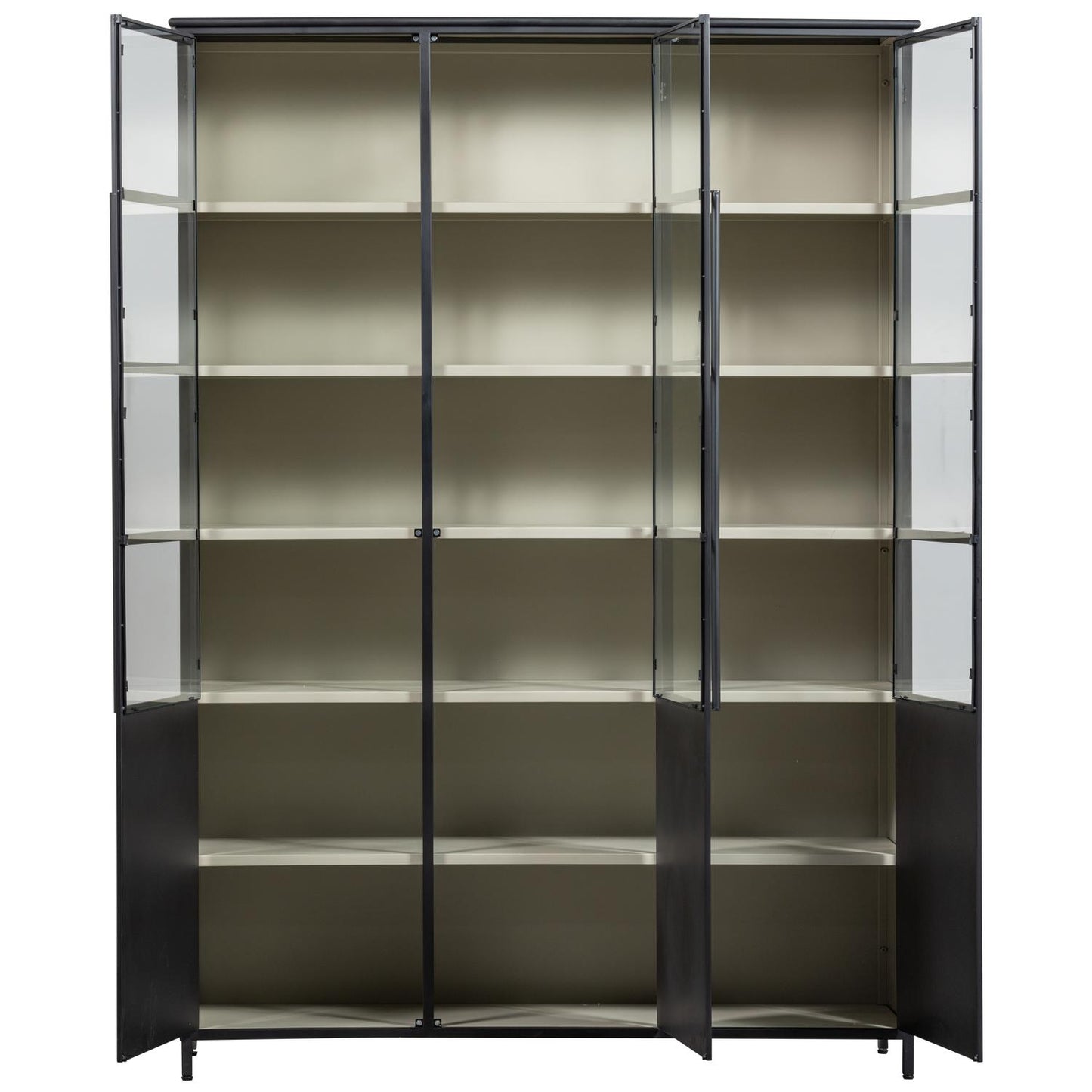 WOOOD Exhibit vitrinekast XL 3-deurs Zwart