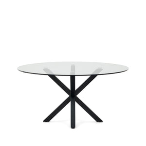 Kave Home Argo eettafel rond Ø150 cm Clear/Black