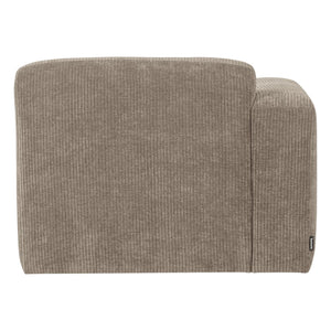 WOOOD Mojo Base 1-zits bank arm links rib Donkerzand