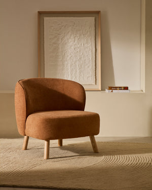 Kave Home Ulit fauteuil Terracotta naturel