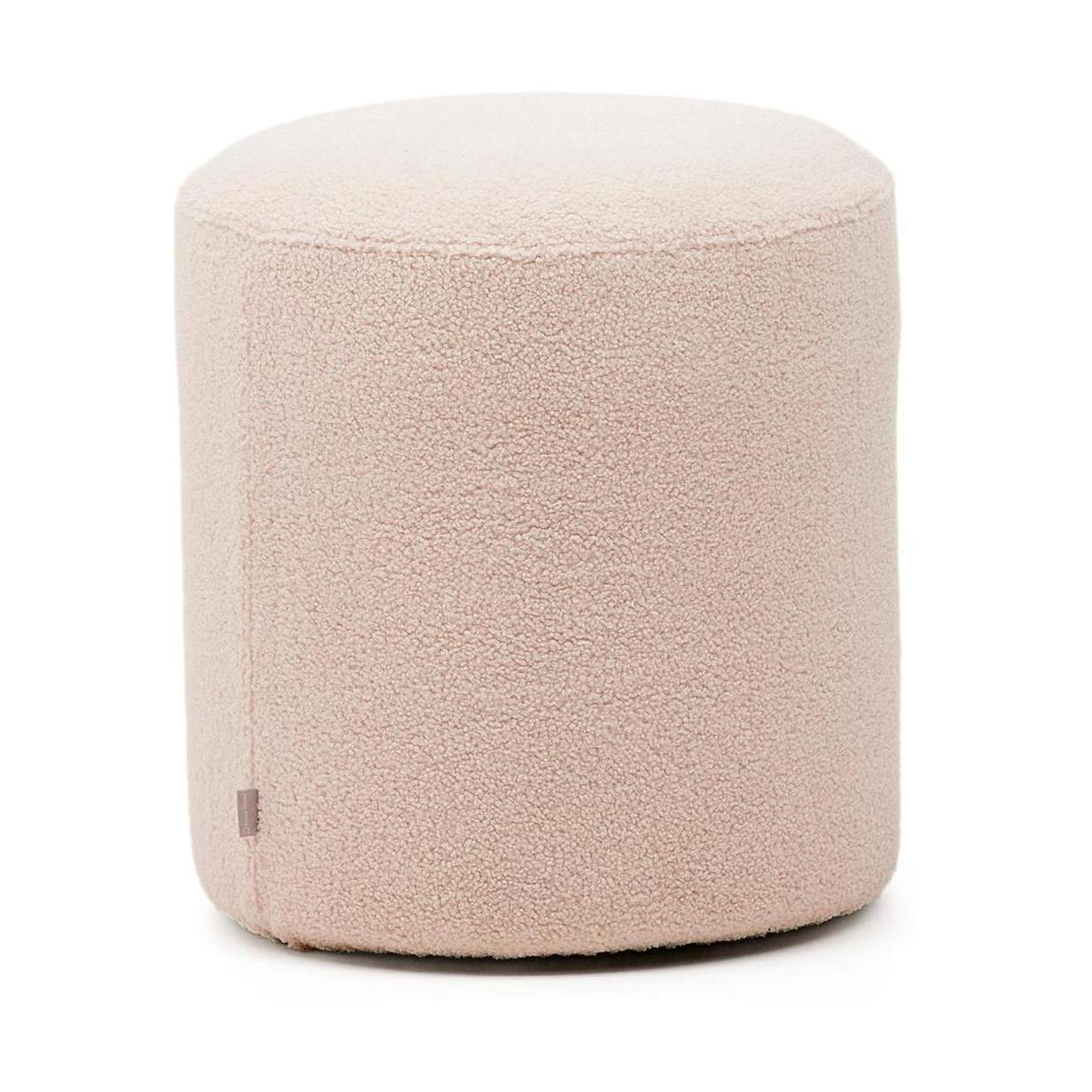 Kave Home Kaeli poef Ø43 cm bouclé Pink