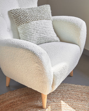 Kave Home Patio fauteuil bouclé Wit