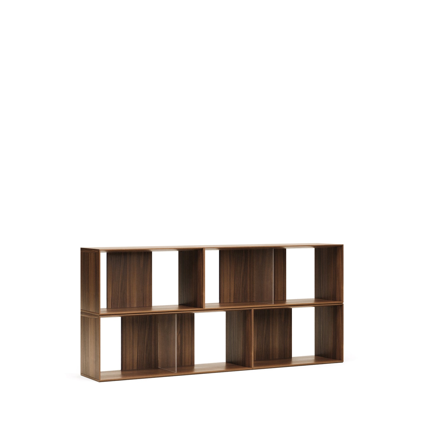Kave Home Litto kast 4 modulaire planken walnoot