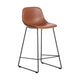 Kave Home Zahara barkruk H65 kunstleer Bruin