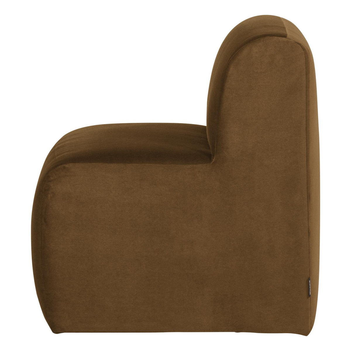 WOOOD Mojo Base eetkamerbank 84 cm met rugleuning velvet Honinggeel