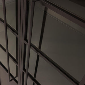 WOOOD Exhibit vitrinekast XL 2-deurs Donkerbruin