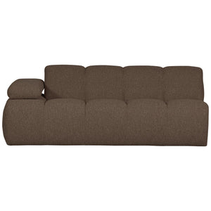 WOOOD Mojo 2-zits bank arm links bouclé Bruin Melange