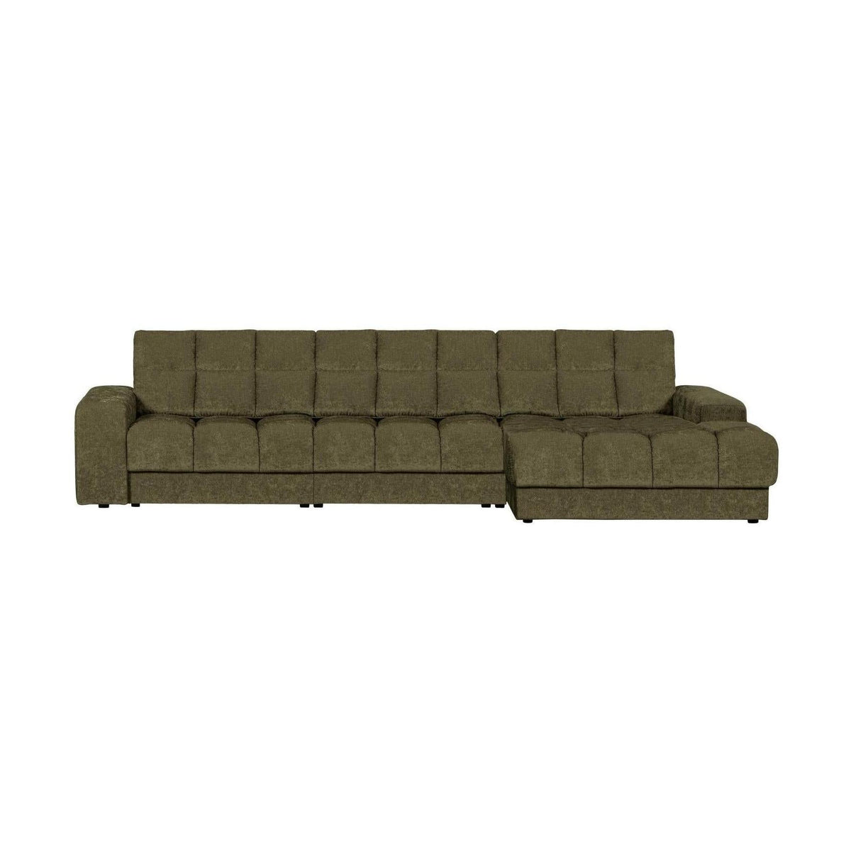 WOOOD Second Date chaise longue bank rechts velvet Groen