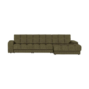 WOOOD Second Date chaise longue bank rechts velvet Groen