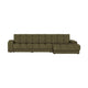WOOOD Second Date chaise longue bank rechts velvet Groen