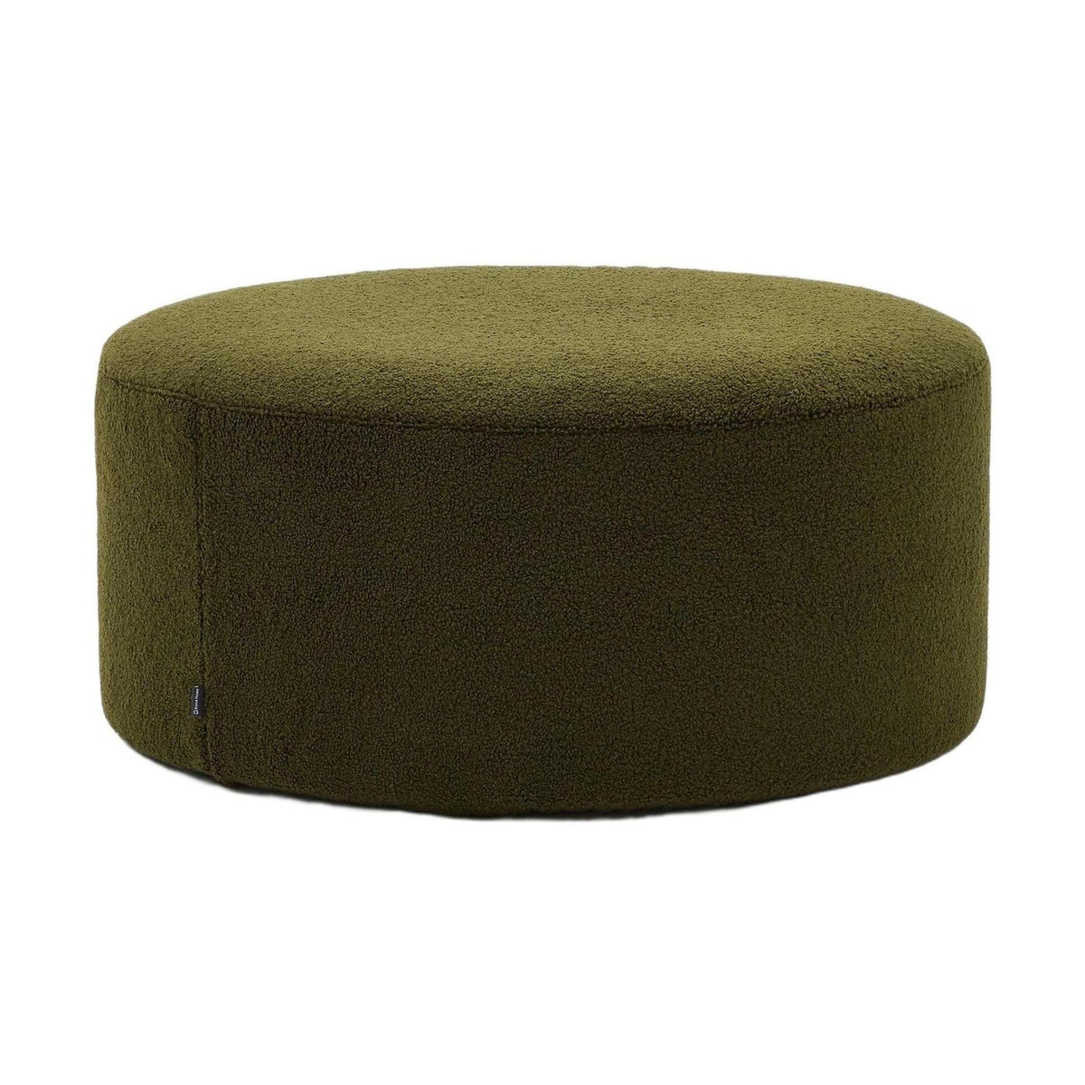Kave Home Kaeli poef Ø90 cm bouclé Green