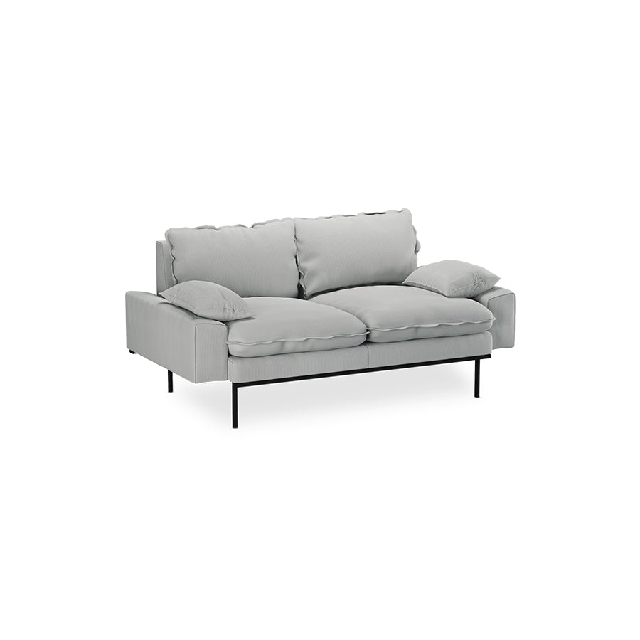 HKliving Retro 2-zitsbank Corduroy Rib Cream