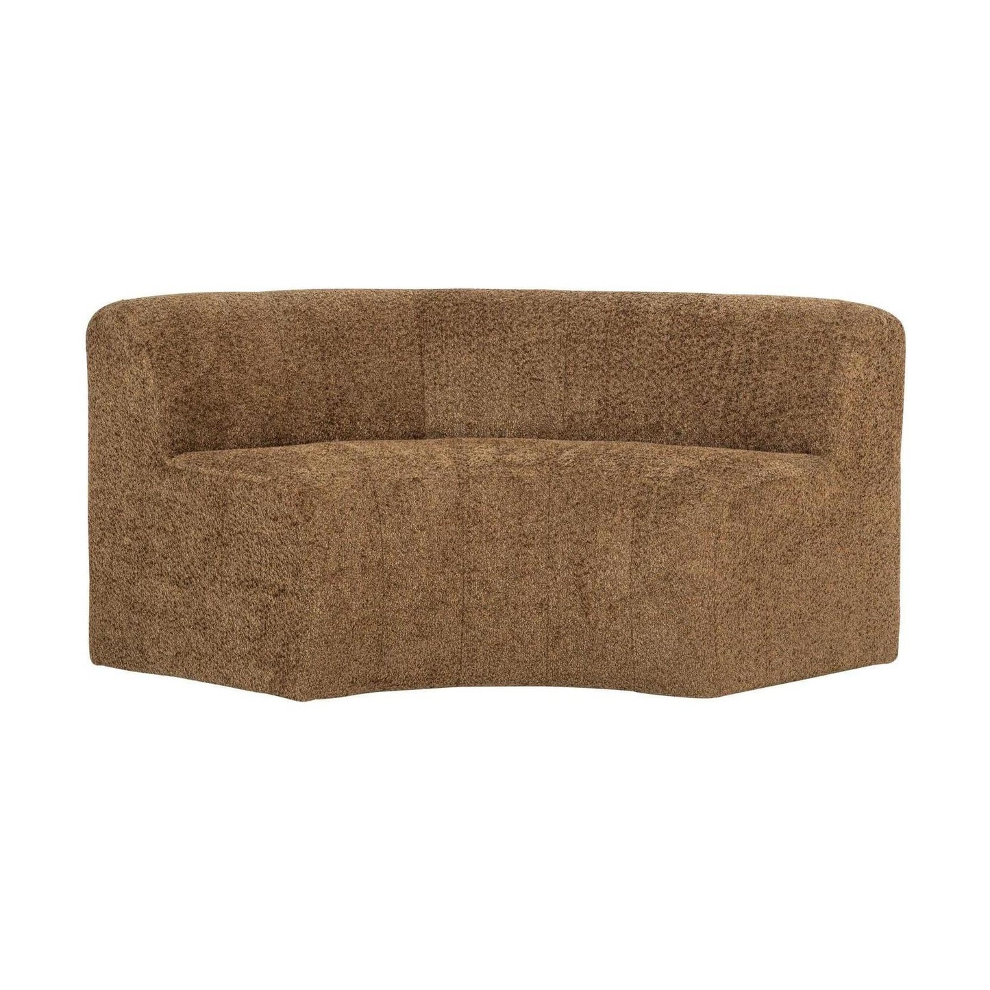 WOOOD Mojo Base eetbank halfronde hoek rugleuning wollig Honinggeel