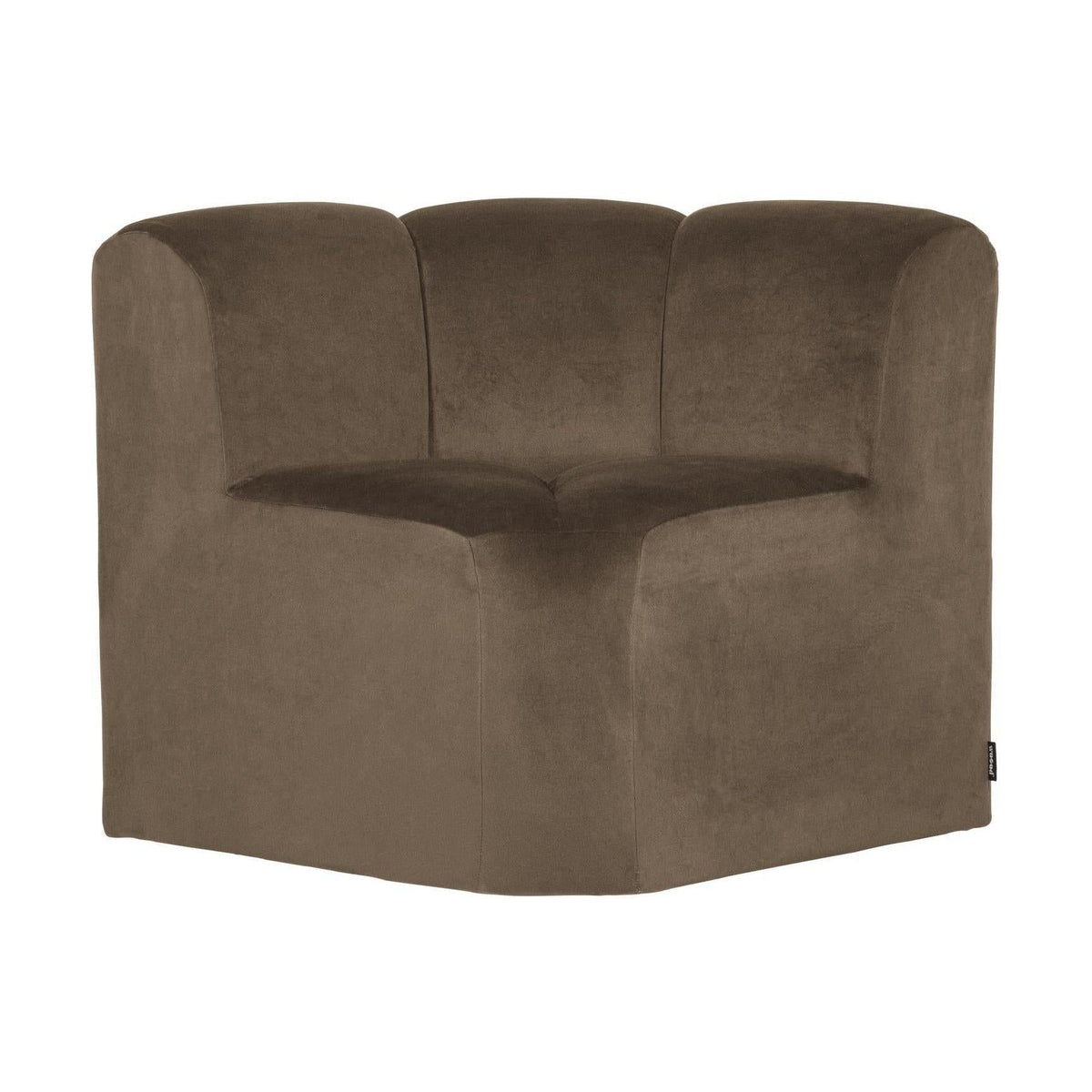 WOOOD Mojo eetbank hoek met rugleuning velvet Taupe