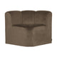 WOOOD Mojo eetbank hoek met rugleuning velvet Taupe